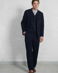 hansen charlie easy three button blazer indigo sashiko (LAST SIZE LARGE)