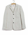 hansen charlie easy three button blazer natural flax