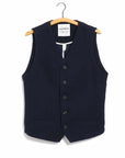 hansen daniel casual waistcoat indigo sashiko