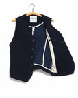 hansen daniel casual waistcoat indigo sashiko