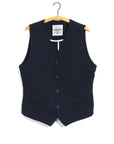 hansen daniel classic waistcoat indigo herringbone