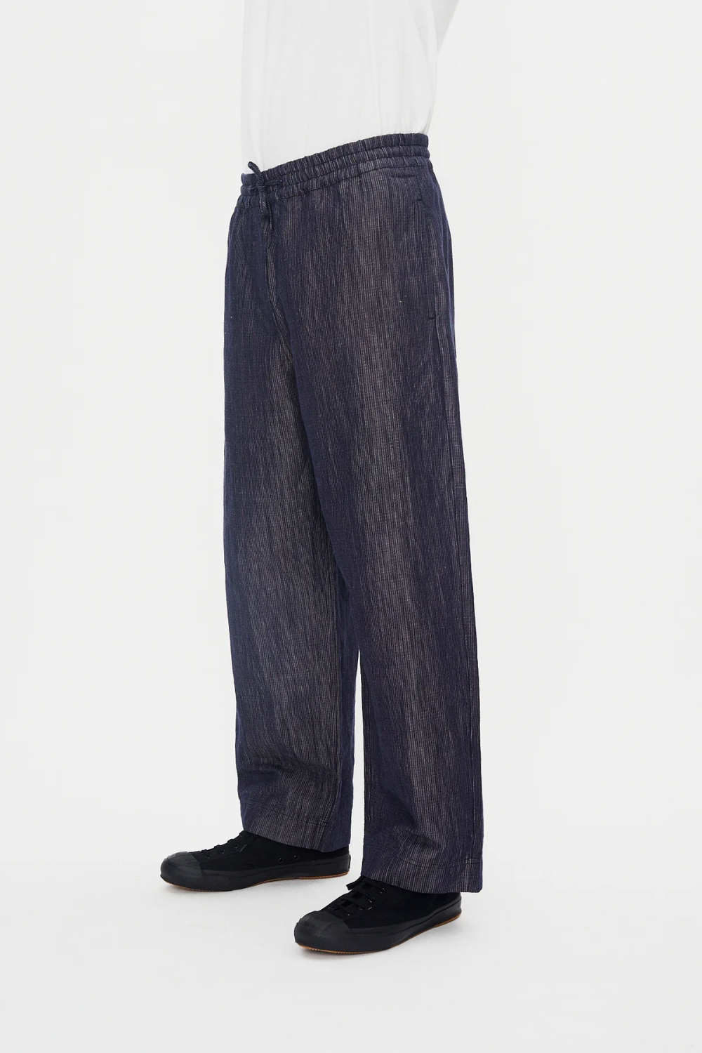 hansen emir loose drawstring pants navy dobby – www.sublime.bz