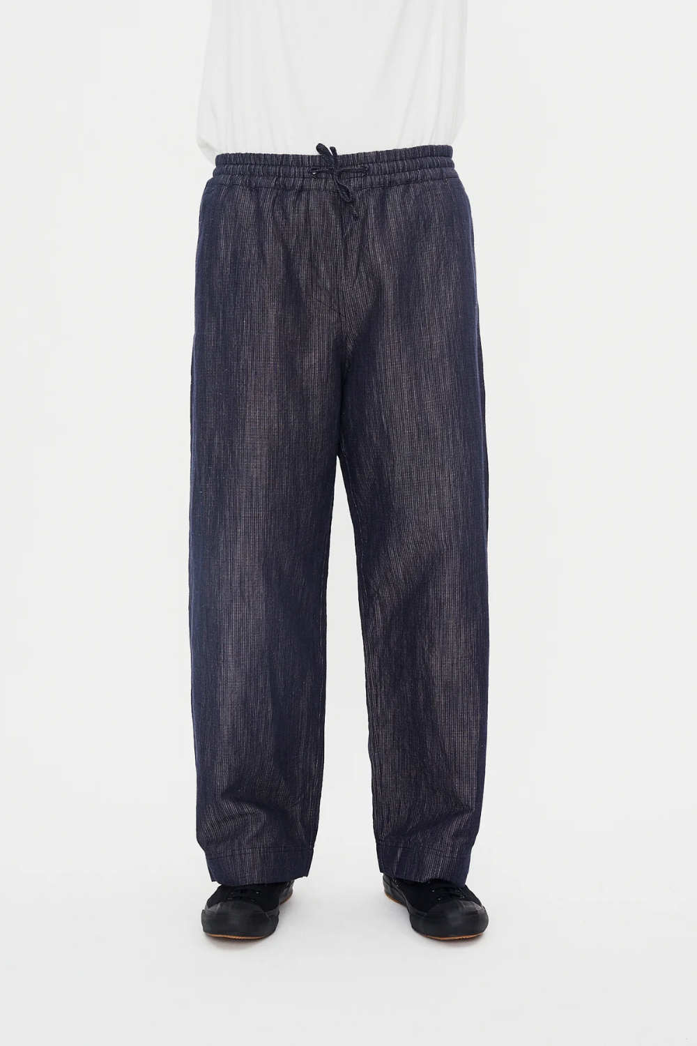 hansen emir loose drawstring pants navy dobby – www.sublime.bz