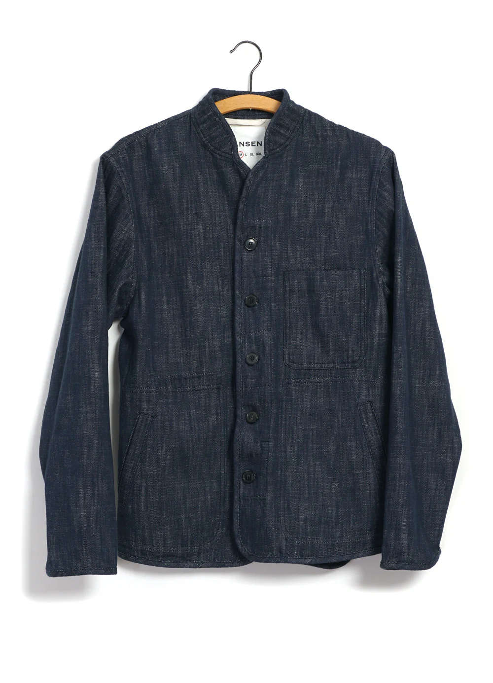 hansen erling refined work jacket denim blue – www.sublime.bz