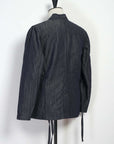 hansen folke eastern style jacket navy dobby