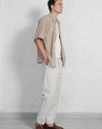 hansen ken wide cut trousers natural flax (LAST SIZE XL)