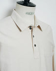 hansen marco polo style pull on shirt off white