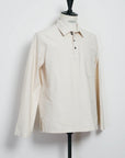 hansen marco polo style pull on shirt off white