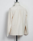 hansen marco polo style pull on shirt off white