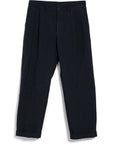 hansen sune pleated wide cut trousers black pin (LAST SIZE XLARGE)