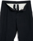hansen sune pleated wide cut trousers black pin (LAST SIZE XLARGE)
