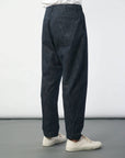 hansen trygve wide cut cropped trousers denim blue