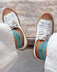 heritage 9.1 vintage 1960 socks new caramel double azure stripes