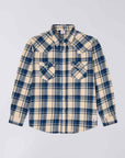 edwin western shirt navy blue madras checks (LAST SIZE SMALL)