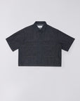 edwin womens delme shirt short sleeve blue rinsed