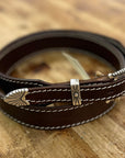 jean dessel 20/6 leather belt texas brown