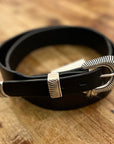 jean dessel 25/9 leather belt texas black