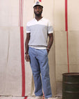 east harbour surplus koman 701 polo shirt white blue (LAST SIZE SMALL)