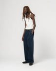 eat dust tank top mesh cotton white