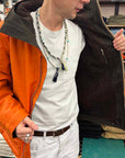 manifattura ceccarelli blazer coat 7066 wx orange