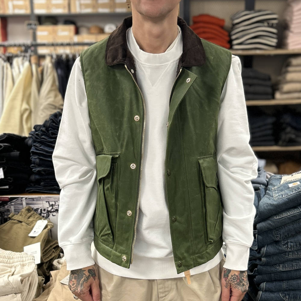 manifattura ceccarelli lined alligator vest 7917 wx light green