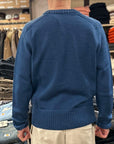 manifattura ceccarelli m600 crew neck sweater mid blue