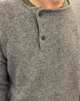 max rohr max 1/7 lateral buttons pullover grey