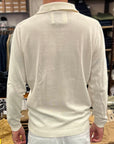 max rohr max1E 4 buttons polo long sleeve ecru