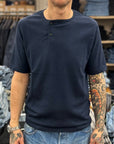 max rohr max1e side buttons short sleeve t-shirt blue
