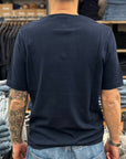 max rohr max1e side buttons short sleeve t-shirt blue