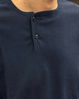 max rohr max1e side buttons short sleeve t-shirt blue
