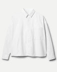 merz b schwanen shirt05ox cropped boxy style cotton oxford long sleeve shirt white