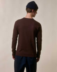 merz b schwanen 206 mens loopwheeled henley 245g classic fit coffee (LAST SIZE MEDIUM)