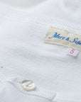 merz b schwanen 206 mens loopwheeled henley 245g classic fit white