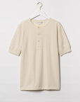 merz b schwanen 207 mens loopwheeled henley short sleeve nature