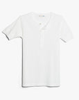 merz b schwanen 207 mens loopwheeled henley short sleeve white
