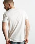 merz b schwanen 207 mens loopwheeled henley short sleeve white