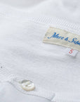 merz b schwanen 207 mens loopwheeled henley short sleeve white
