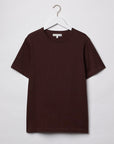 merz b schwanen 215 mens loopwheeled t-shirt 245g classic fit coffee (LAST SIZE MEDIUM)