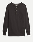 merz b schwanen 2M06 vintage machine refined classic fit long sleeve henley charcoal