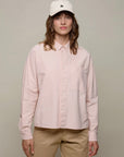 merz b schwanen shirt05ox cropped boxy style cotton oxford long sleeve shirt shell