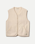 merz b schwanen padded cotton zip vest nature