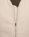 merz b schwanen padded cotton zip vest nature