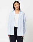 merz b schwanen oversize shirt04 white denim blue