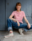 peppino peppino type 102 the station striped t-shirt red (LAST SIZE MEDIUM)