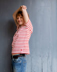 peppino peppino type 102 the station striped t-shirt red (LAST SIZE MEDIUM)
