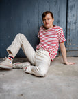 peppino peppino type 102 the station striped t-shirt red (LAST SIZE MEDIUM)