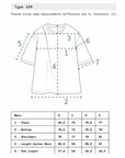 peppino peppino type 124 the cropline shirt ecru navy (LAST SIZE LARGE)