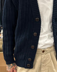 rakki elegant man defender wvb steve mcqueen 1963 wool cardigan dark navy
