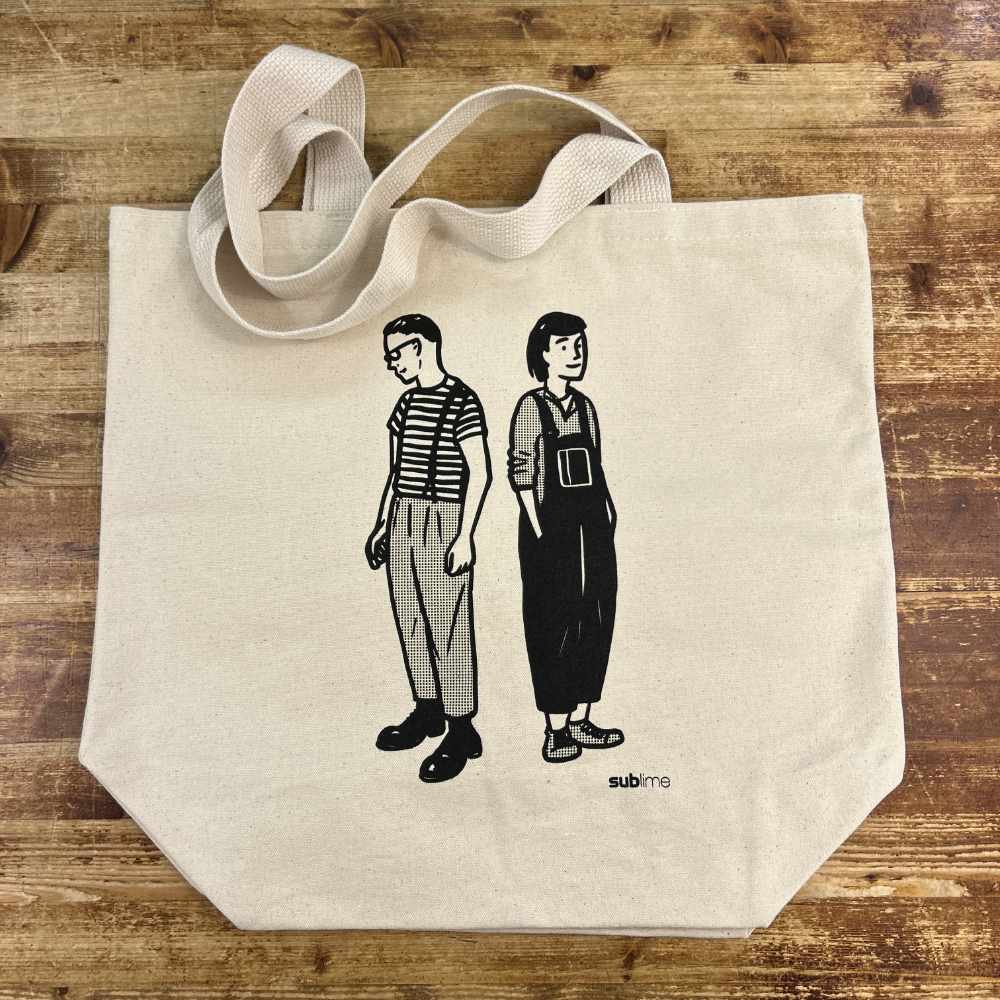 バッグ LOGO CANVAS TOTE BAG / NATURAL Natural Cotton Canvas Tote Bag